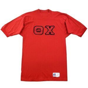 Theta Chi Vintage T-Shirt Frat Jersey Style OX Russell Athletic 80s/90s Large